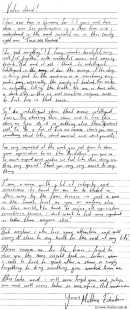 Mathias' Abschiedsbrief